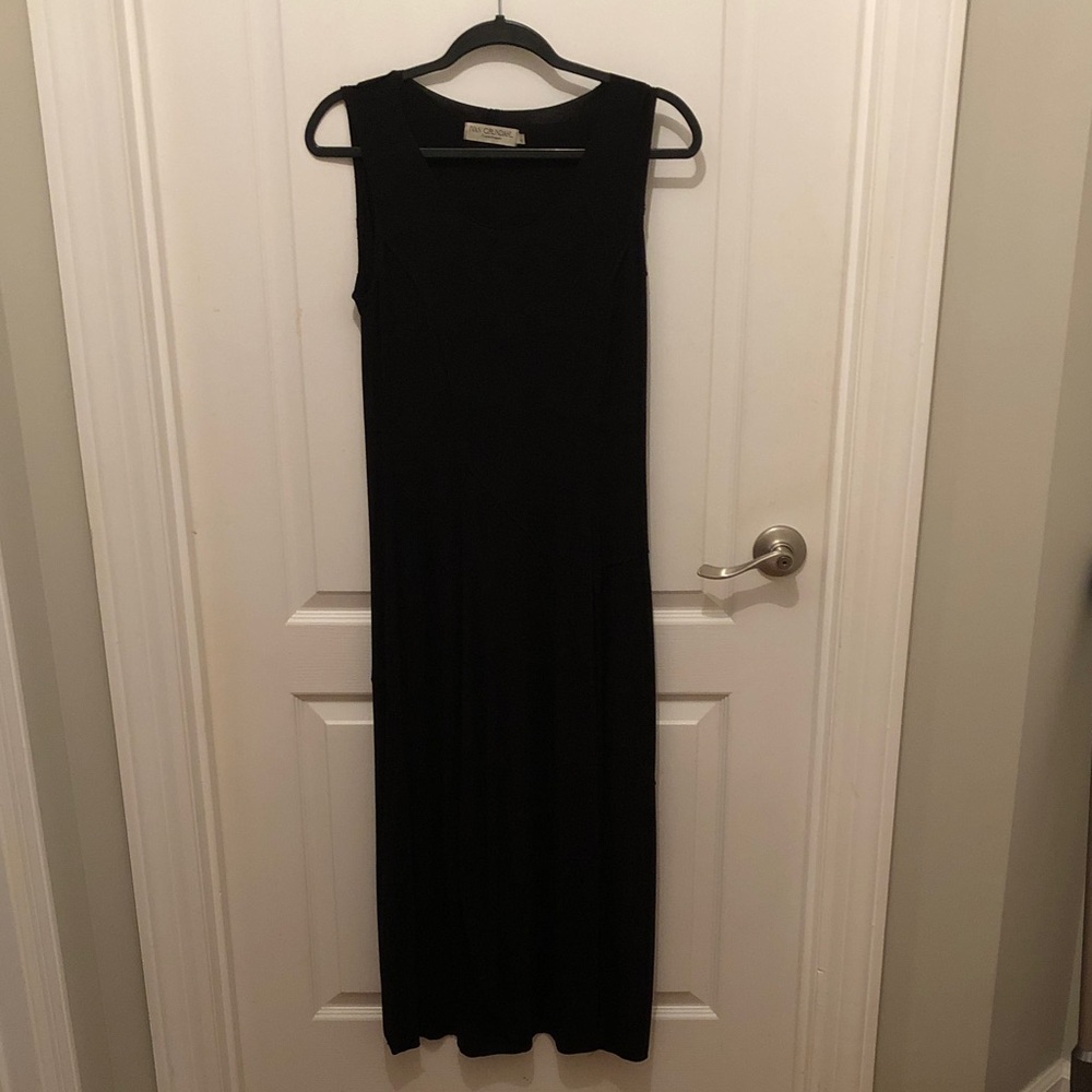 Ivan Grundahl Unique Black Sleeveless Maxi Dress with asymmetric stitching